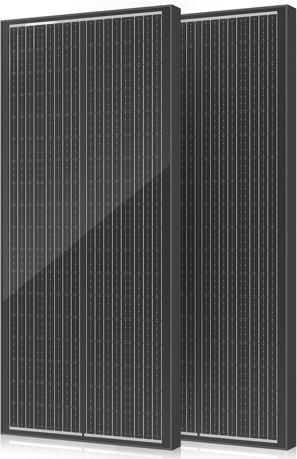 18BB 200W Solar Panel, 2Pcs N-Type 12V/24V 100 Watt Solar Panels, 25% High Efficiency Monocrystalline Solar Module, for RV, Boat, Marine, Trailer, Farm, Rooftop and Home Off-Grid System