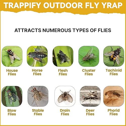 Miniatura 7 de Trampas para moscas para colgar al aire libre, desechable, bolsa para matamoscas para exteriores, 8 unidades