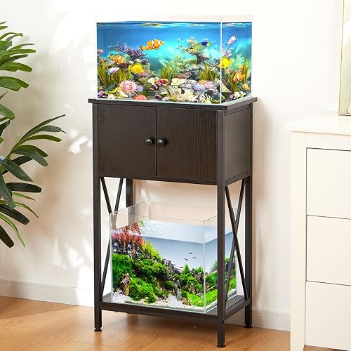 LAQUAL Aquariumständer mit Schrank, doppelter Aquariumständer…