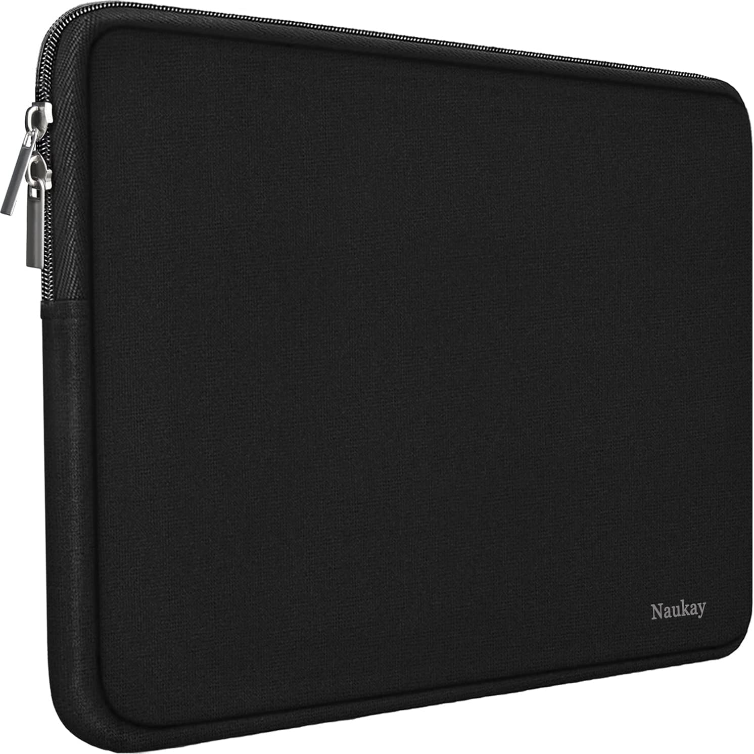 Naukay Laptop Bag 15 Inch, Resistant Neoprene Laptop Sleeve/Notebook Computer Pocket Case/Tablet Briefcase Carrying Bag Compatible for 15.4 inch MacBook Pro, Ultrabook Notebook, (Black)