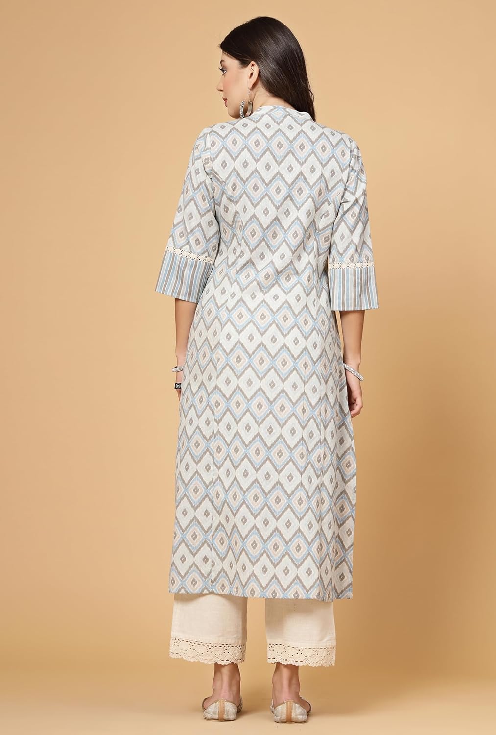 Pistaa's Women Cotton Floral Print A-Line Kurta for Women - Image 6