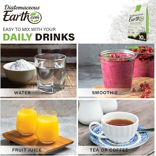 Miniatura 3 de DiatomaceousEarth Food Grade Diatomaceous Earth – 10lb | 100% Organic, All-Natural Powder | Safe for Humans & Pets | OMRI Listed for Organic Use