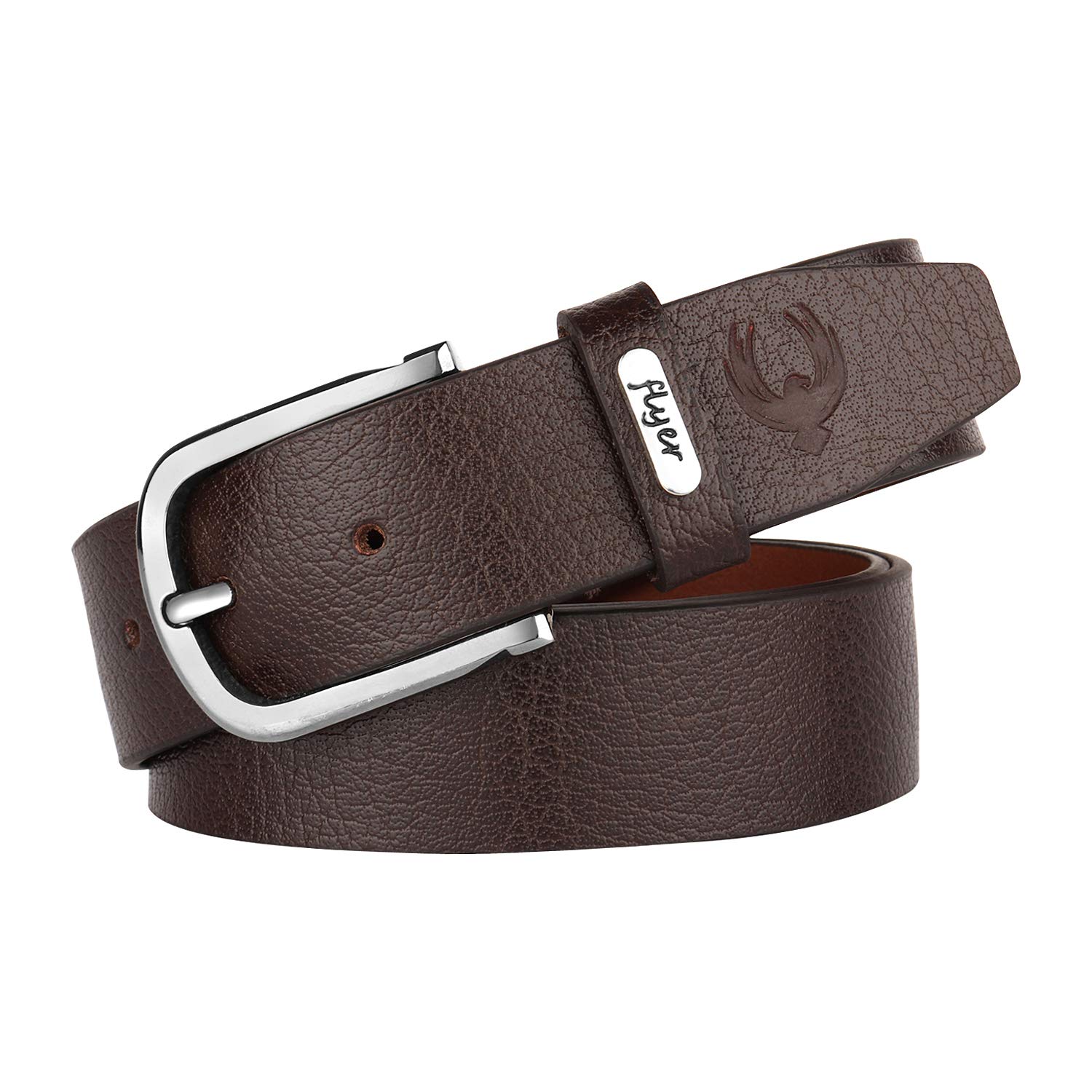 flyer Leather belt for Men (Formal/Casual) (Colour -Brown) Buckle Adjustable Size Genuine Leather (BR1819)-picture-42