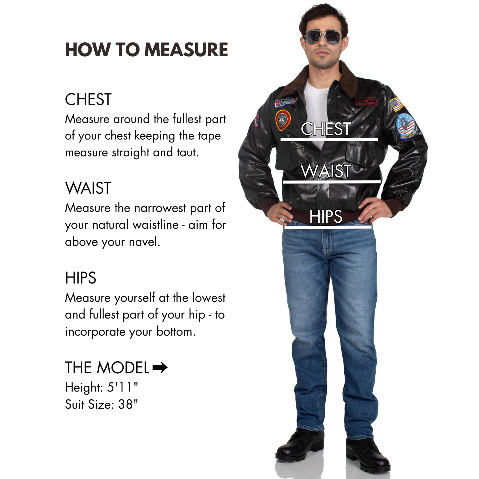 Leg Avenue Men's Licensed Top Gun Bomber Jacket Costume