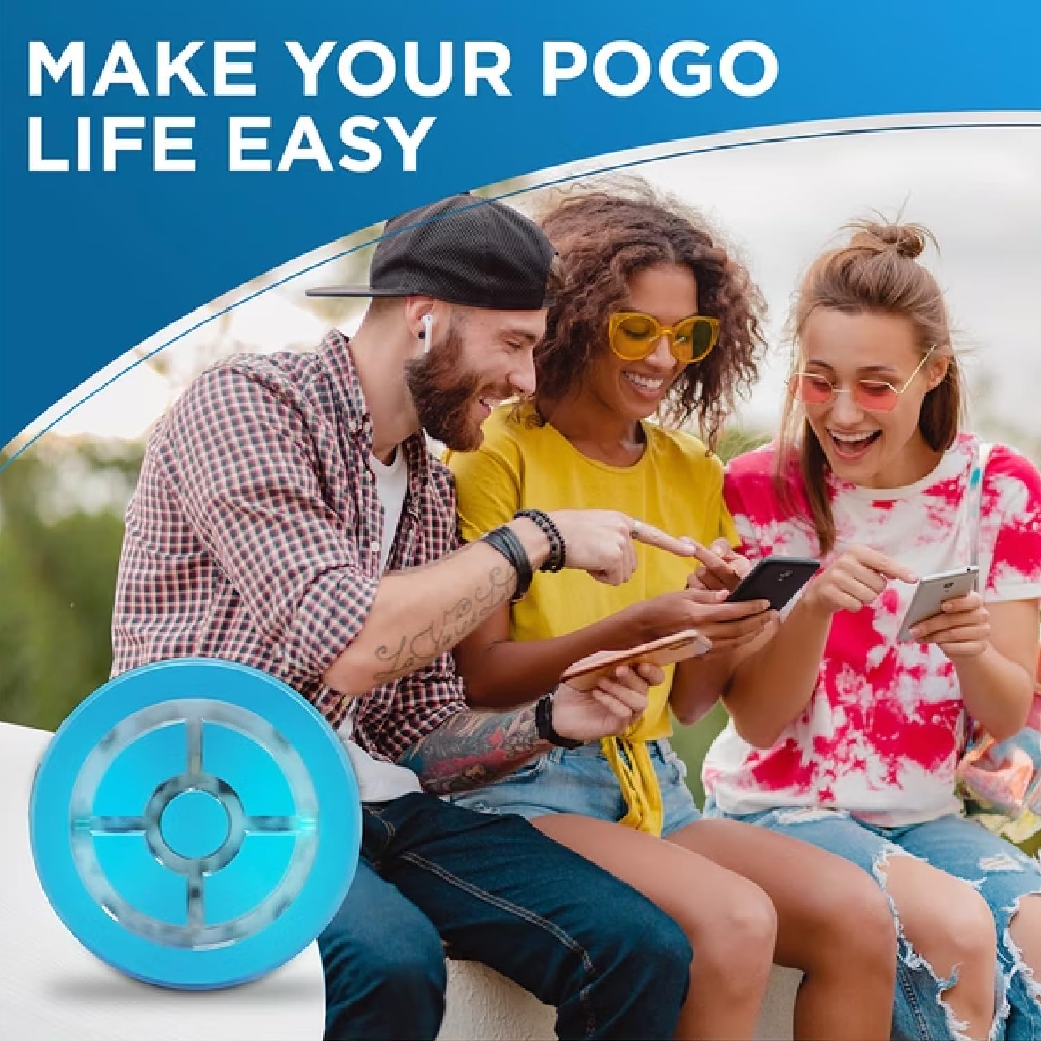 MEGACOM DuoMon 3 Versione Pro-Caricamento senza fili, Rotazione Automatica/Cattura Automatica/Dispositivo Bluetooth per Account Doppi per Poké Go, Portata di 20m, Compatibile con iOS 14+/Android 8+