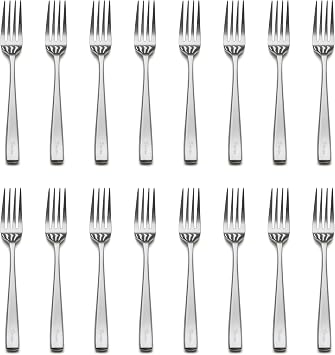 Personalized Dinner Fork Set, 16 Pieces Premium Stainless Steel Custom Text Engraved Forks Silverware, Table Forks, Flatware Fork for Home Kitchen Party Restaurant