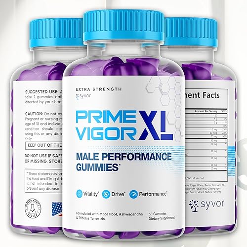 Miniatura 2 de Gomitas Prime Vigor XL, suplemento PrimeVigor XL de máxima fuerza de 1000 mg, fórmula avanzada natural Prime VigorXL, gomitas masticables con