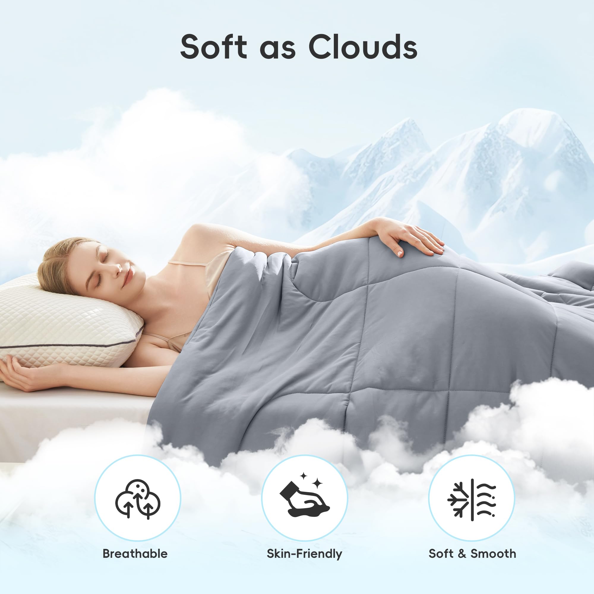 Coperta rinfrescante per letto intero/queen size, per tutte le stagioni, per chi dorme caldo, leggera per sudorazione notturna, biancheria da letto rinfrescante su entrambi i lati, per letto, divano
