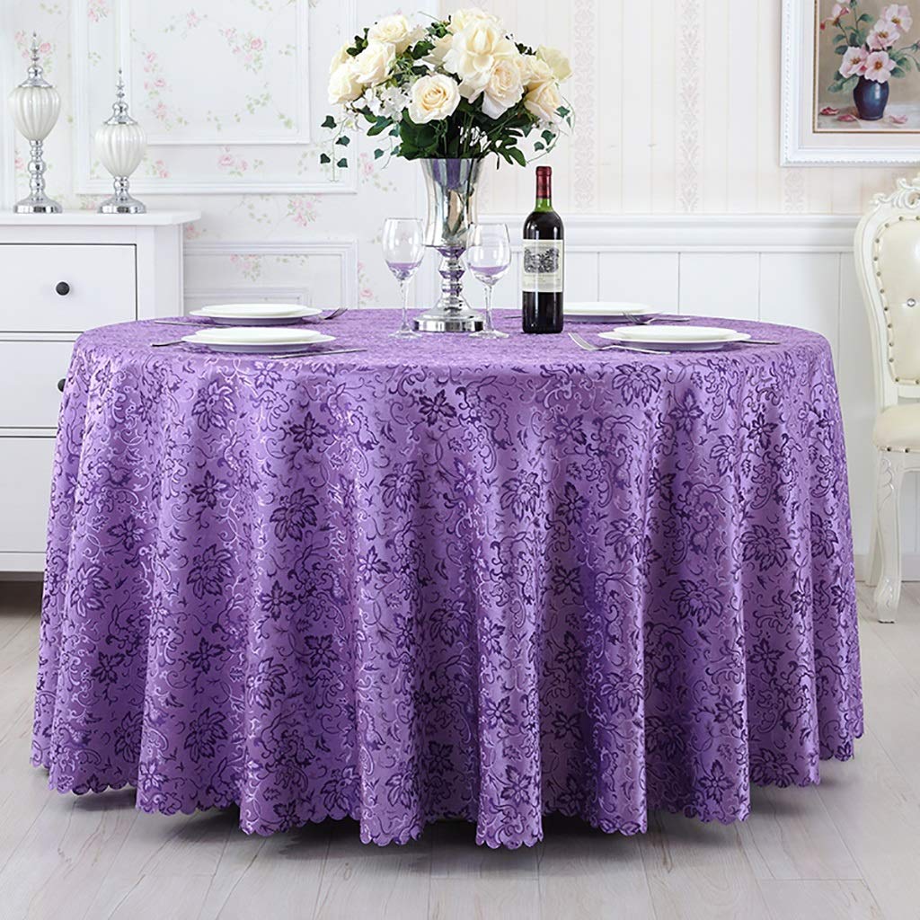 Nappe ronde mariage violette de 260cm WENJUN pour banquet et fête