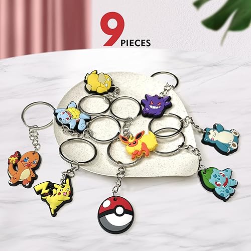 Miniatura 2 de Ryskamcine Cartoon Keychain for Kid Party Favor, Cute Key Chain Accessories for Backpack Handbag Decoration