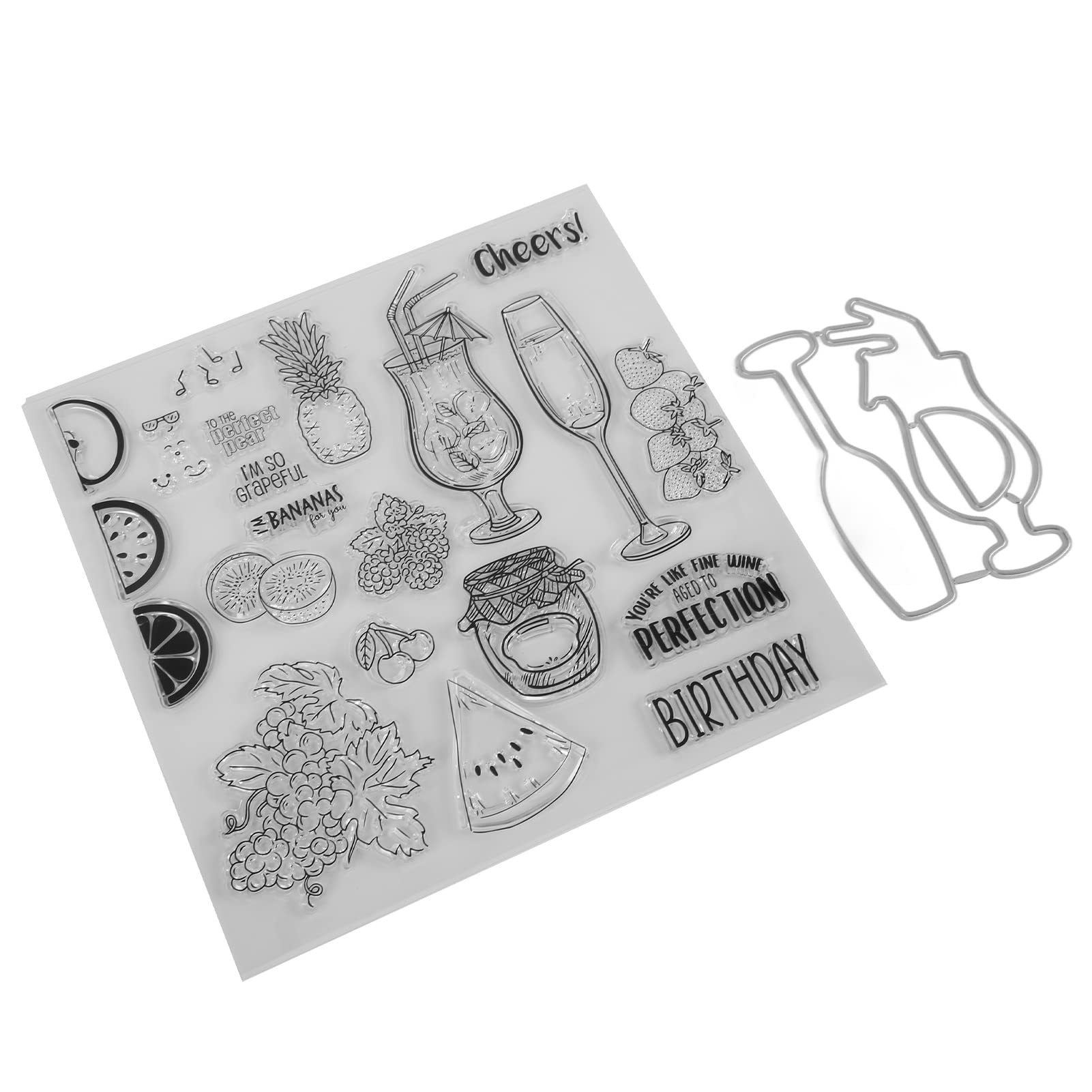 Sellos para hacer tarjetas, Kit de sellos Transparent avec Commercial Form Operación Simple Saludable inofensivo para álbum de