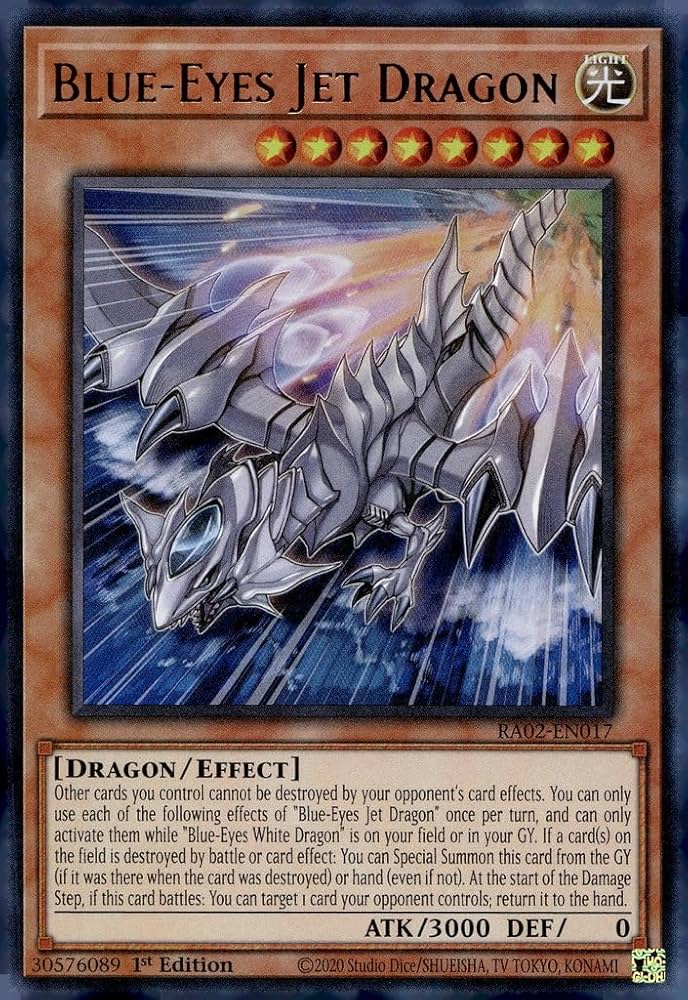 Amazon.com: Blue-Eyes Jet Dragon (UR) - RA02-EN017 - Ultra