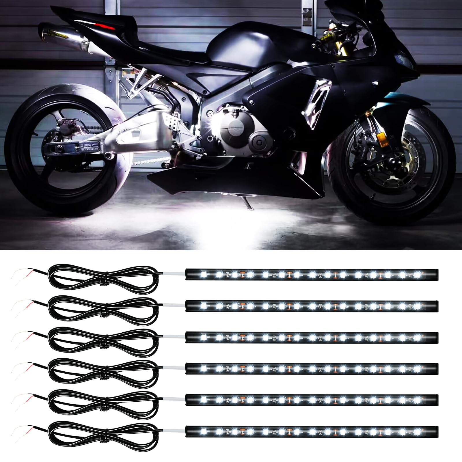 DUOFU365 Car LED Strip Light 30CM White