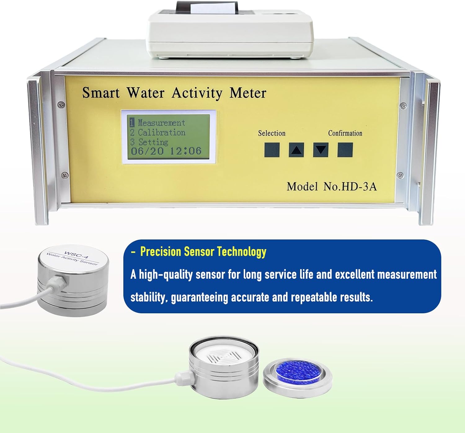 HD-3A Water Activity Meter Benchtop Food Water Acivity Meter Tester Digital AW Meter Monitor Measuring Range 0.000-0.980aw with 0.001aw Resolution