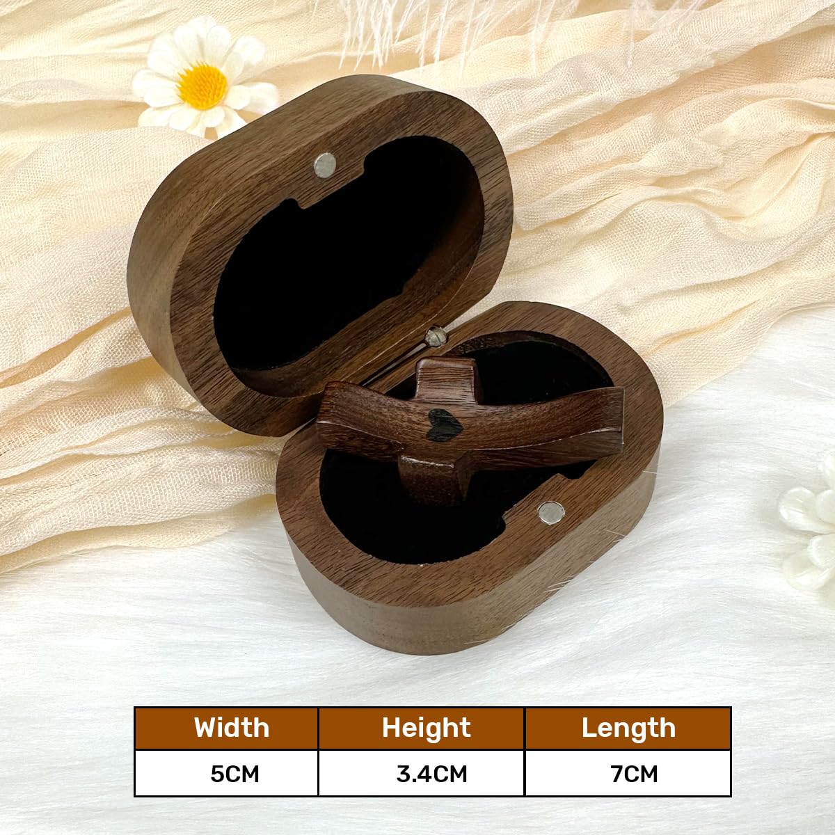 Jesuspirit - Personalized Pocket Olive Wood Cross, Fidget for Prayer & Comfort, Christian Gift for Men Women, Clinging Faith, Religious Gifts Pocket Cross My Heart