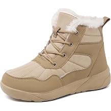 ChayChax Womens Winter Snow Boots with Fur Lined Lightweight Ankle Booties Anti Slip Comfortable Warm Winter Shoes