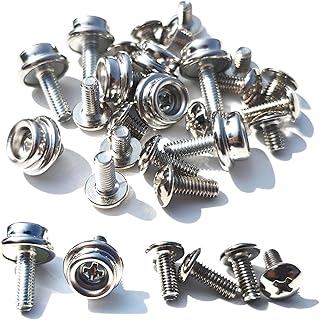 24 Pcs Stainless Steel Helmets Visor Screws, Hockey Helmet Repair Kit, Football Visor Clips, Universal Baseball Helmet Hardware Replacement Parts for Softball Face Mask Girls Youth