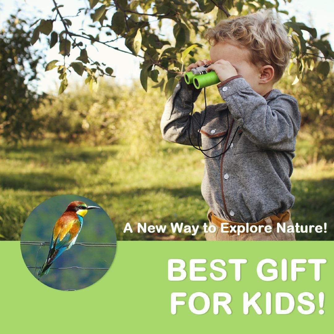🔥 Crazy Deals Alatino High Resolution Compact Binoculars for Kids 8x21 Kids Binoculars for Hunting and Bird Watching, Festival Gifts for 3-12 Year Old Boys or Girls