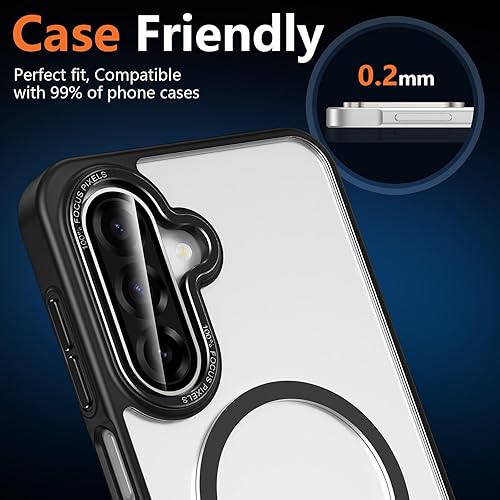 Vista 1243 de para Samsung Galaxy Z Flip 7 Protector de Lente de Cámara, Cubierta de Lente de Vidrio Templado con Anillo de Metal Individual, [Fuerte Adhesión] 1