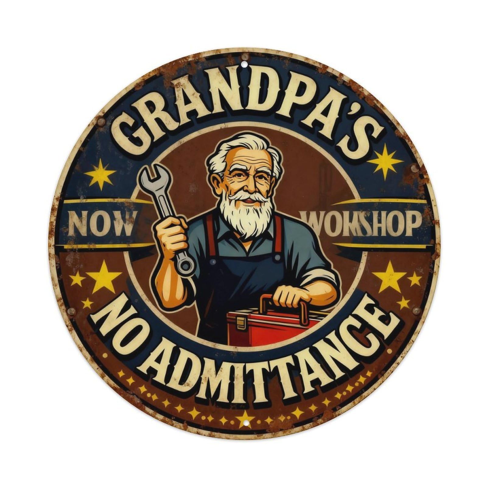 Grandpa's Workshop Tin Sign Metal Tin Sign Plaque
