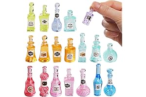50 Miniature Alcohol Bottles - Intricate Dollhouse Decor