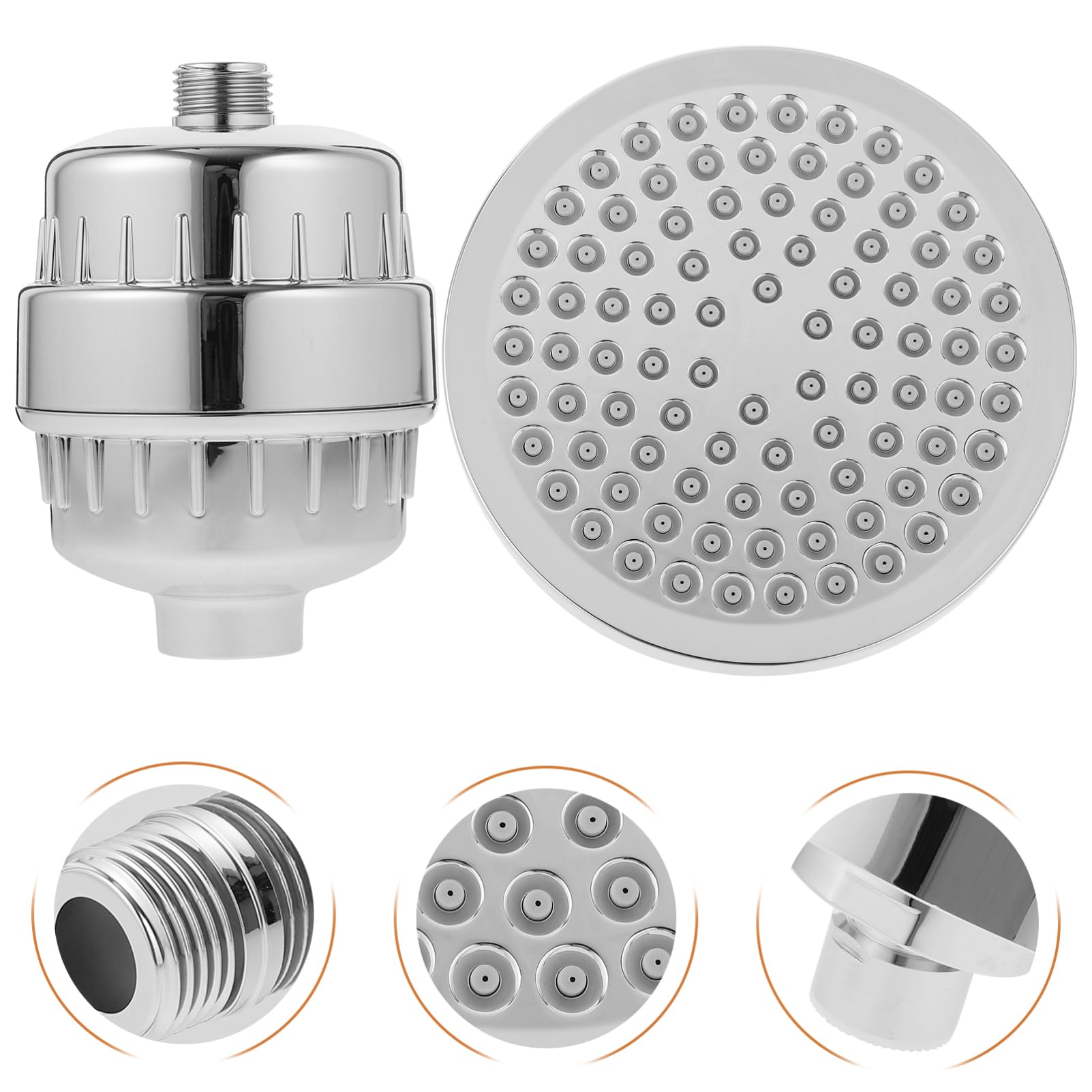 MAGICLULU Filtro de Ducha para Agua Dura 15 Niveles y Rotación 360 Grados, Cabezal de Ducha Filtro de Múltiples Capas y Dirección Ajustable de Algodón y Abs