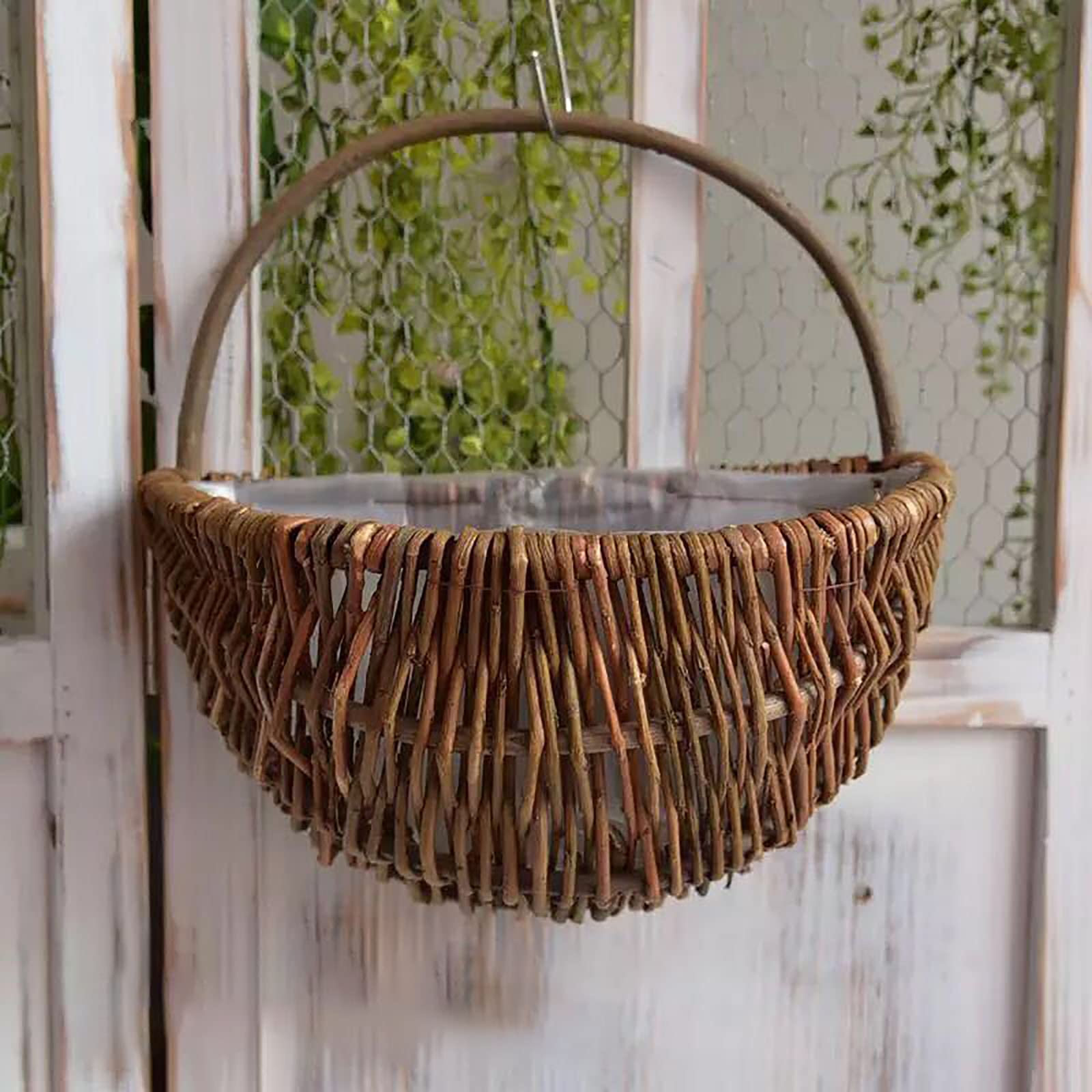 Seagrass Planter Basket Seagrass Plant Pot,Hand-woven Rattan Seagrass Tote Bag,wall Hanging With Chain,also Used For Planting Baskets,decorative Baskets And Flower Baskets