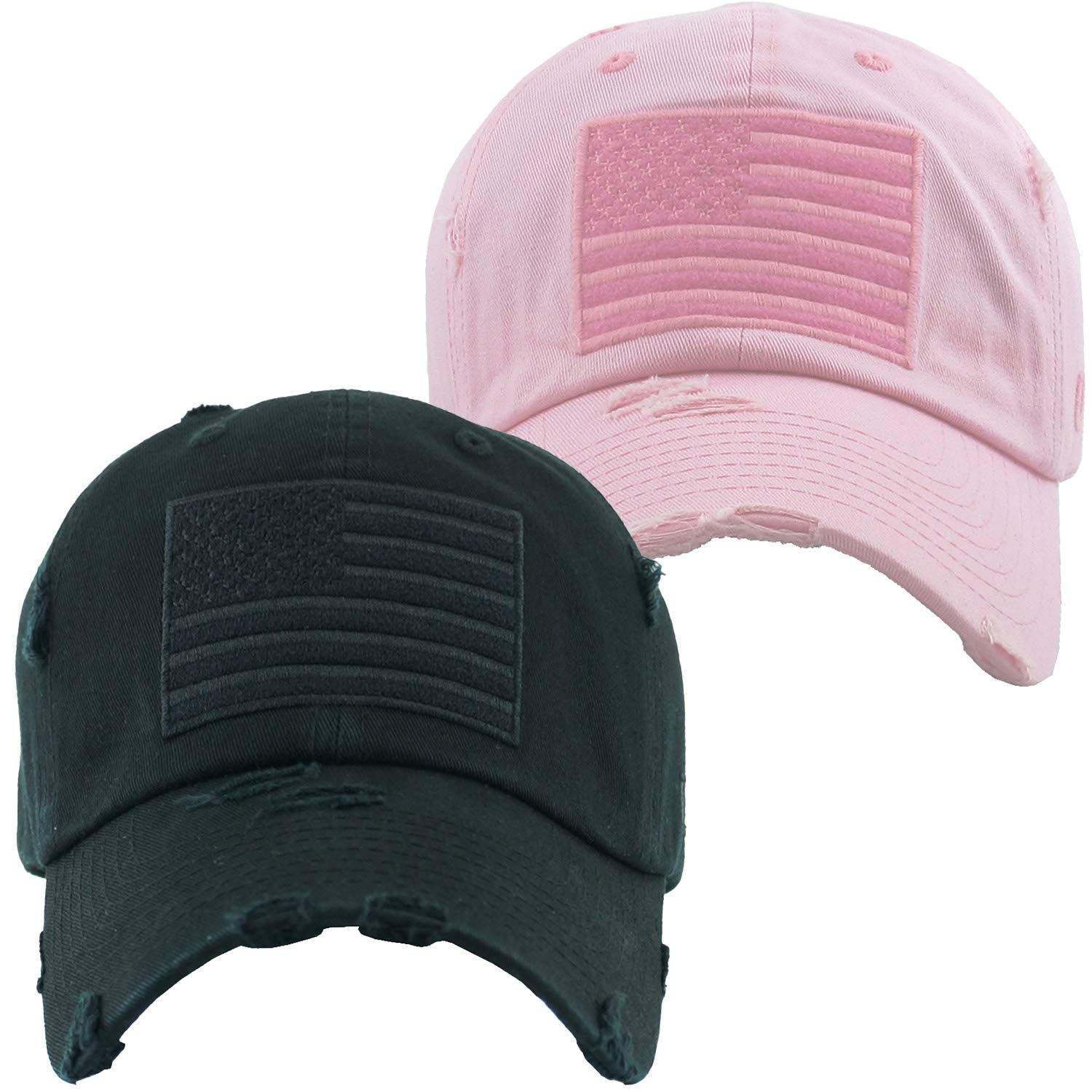 Funky JunqueWomens Baseball Cap Bundle Unconstructed Vintage Distressed Dad Hat