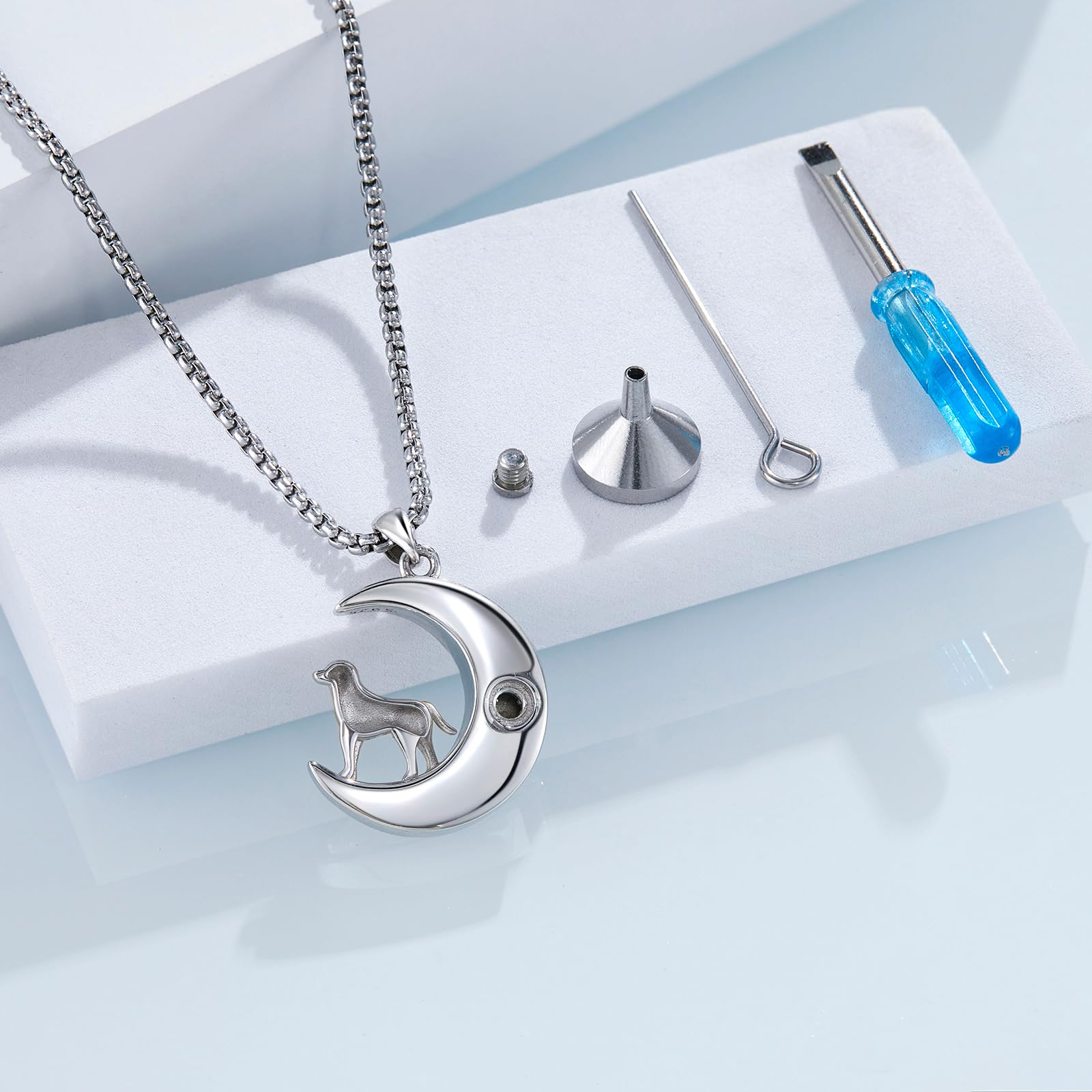Collana a urna in argento Sterling 925 per ceneri, unisex, gioiello commemorativo