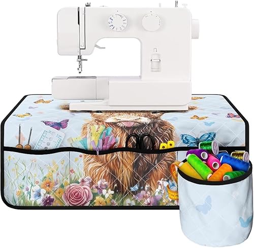 Miniatura 148 de Tapetes para máquina de coser de girasol y colibrí para mesa con bolsillos, para máquinas de coser de Acción de Gracias, alfombrillas para reducir