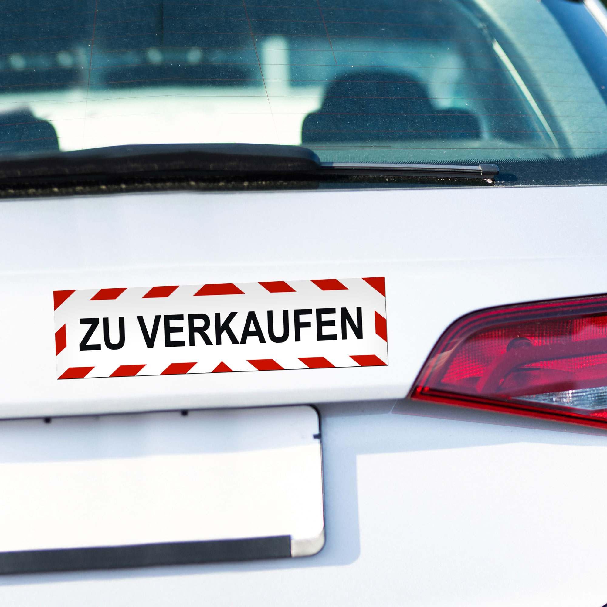 Magnetschild Zu Verkaufen Auto KFZ Verkaufsschild Magnetfolie Wetterfest Magnetisch 45 x 12 cm Reflektierend
