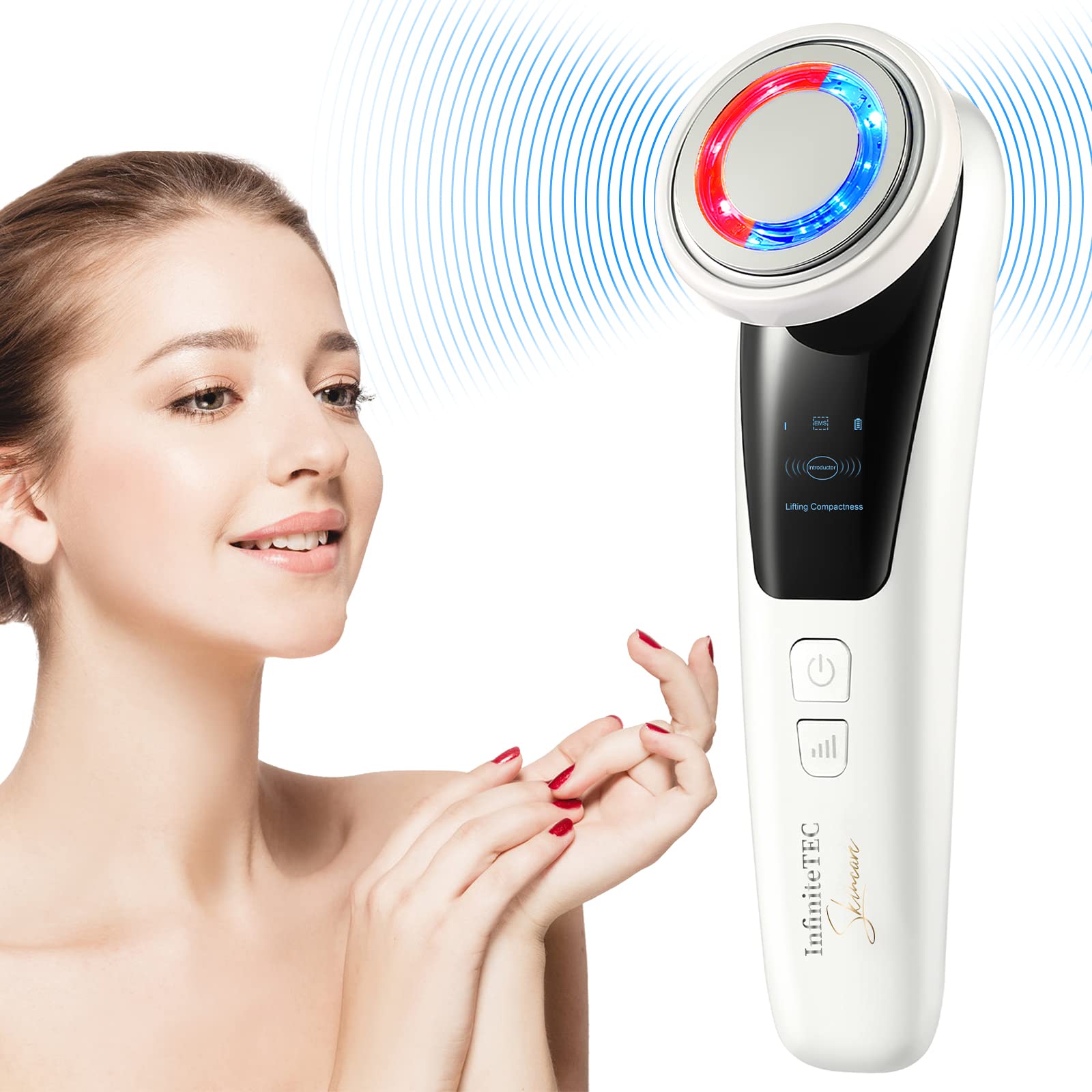 Photo 1 of 9InfiniteTEC Portable Facial Tightening Device Hydrating Skin Care Machine (Peal White)