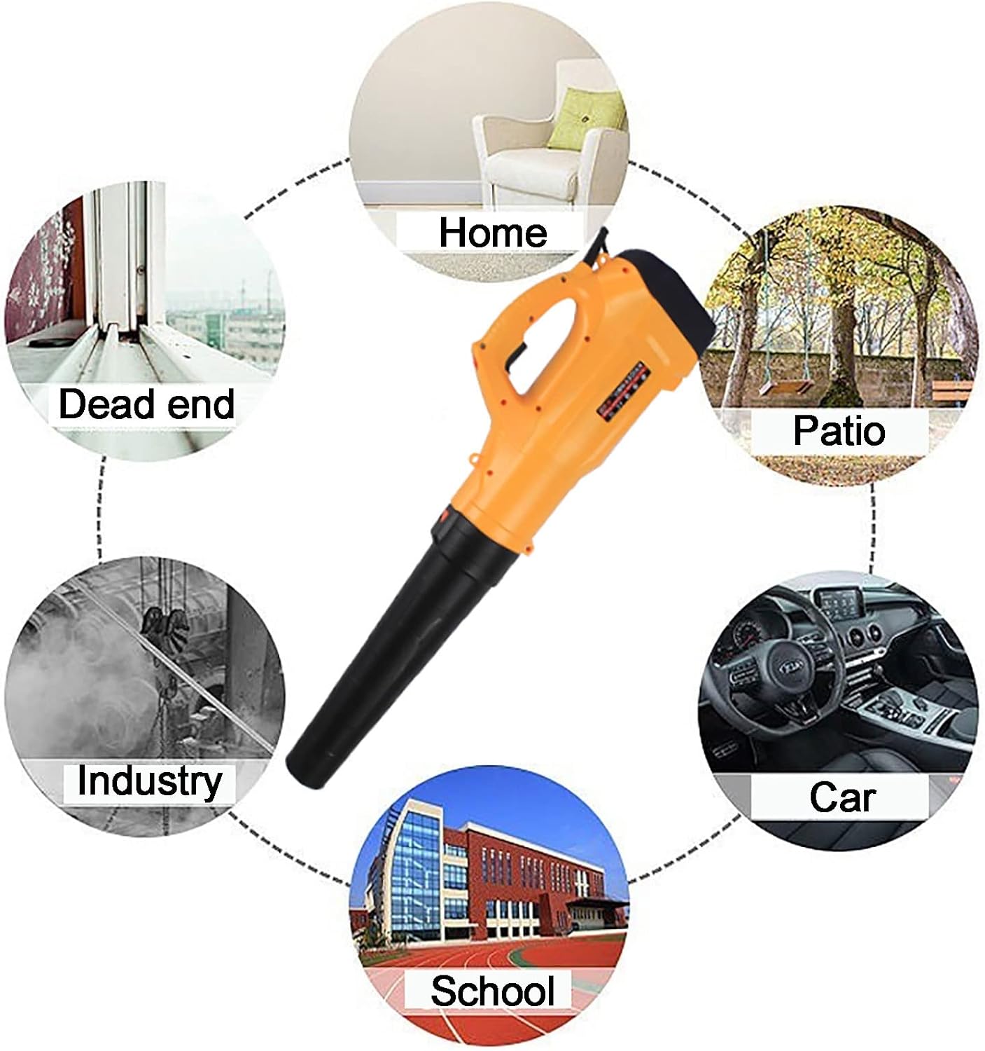 Hand-held Blower Leaf Blower 6 Speed Adjustment-Leaf Blower Garden Leaves, Snow, Home Computer Dust Removal (Color : 5200w) (6800w)