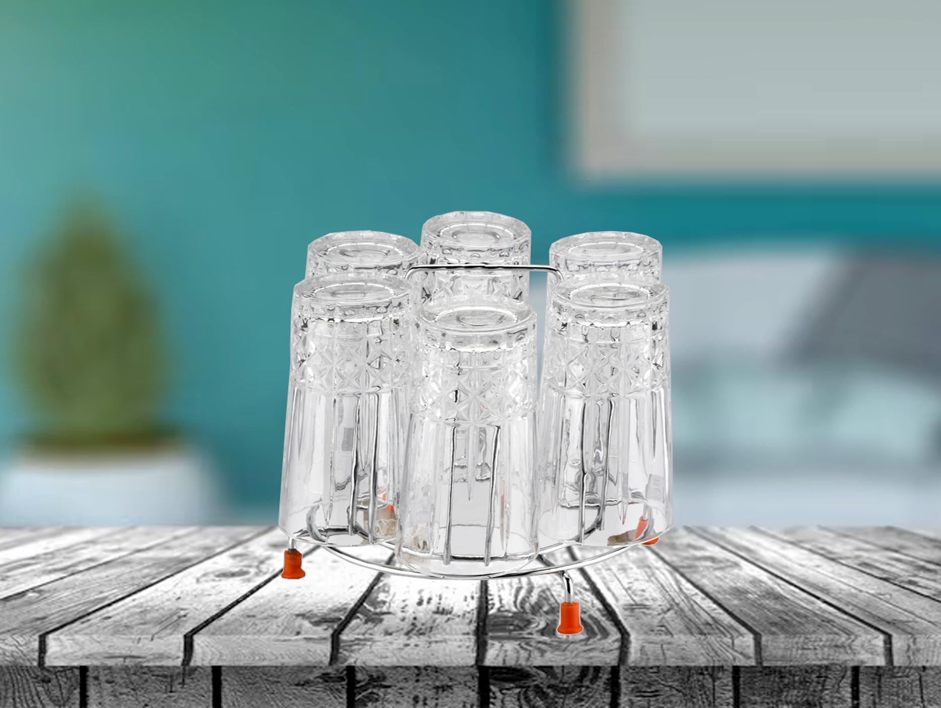 Stainless Steel Glass Stand - Durable & Stable -4