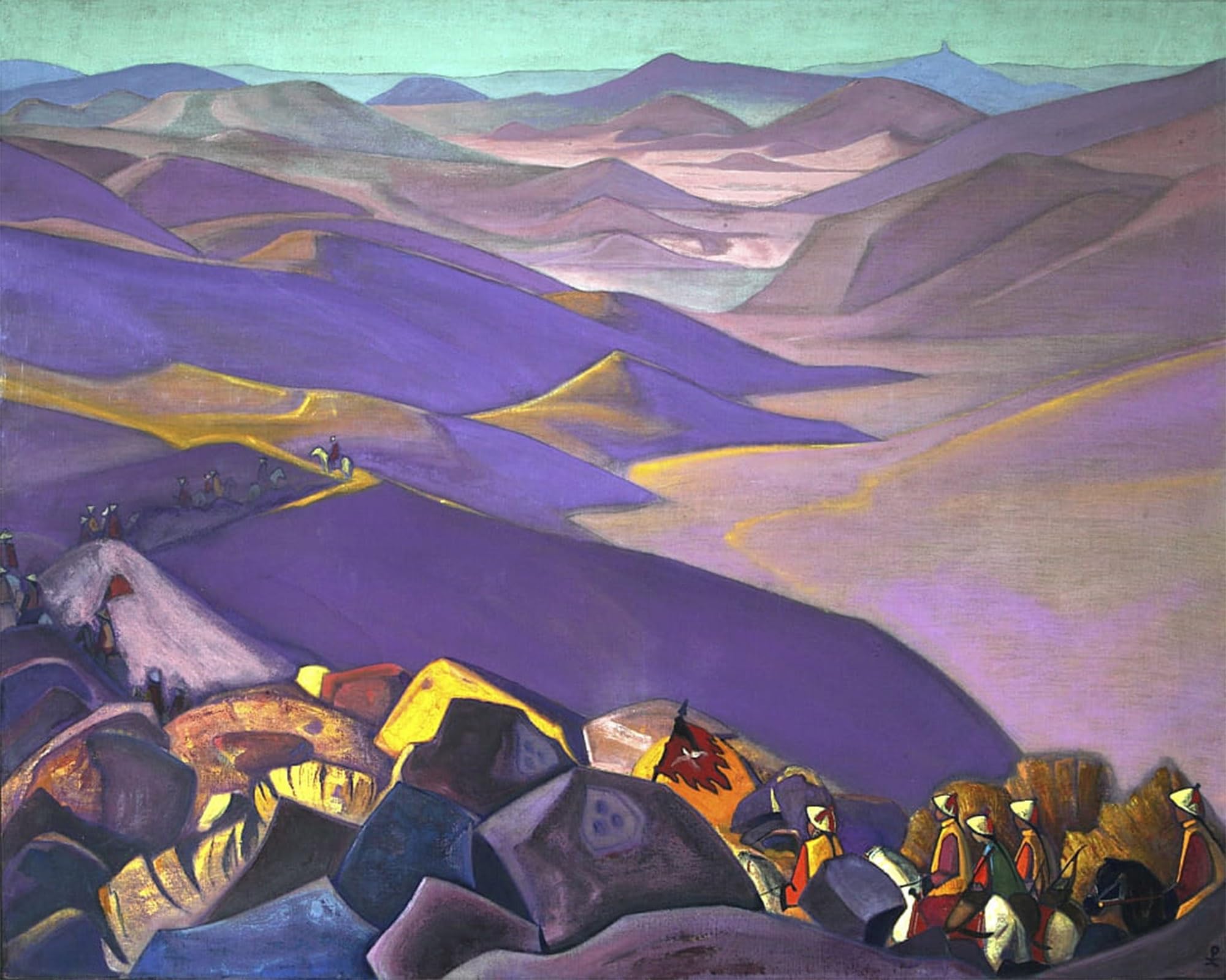 POSTERIIk Famous Animal Posters Vintage Picture Mongolia Genghis Khan by Nicholas Roerich Modern Wall Decor for Home Decor 60x90cm