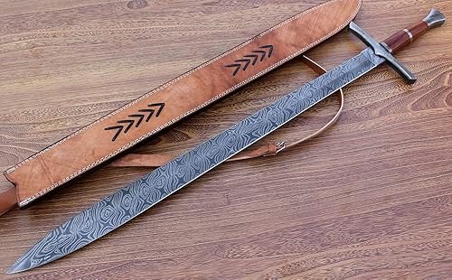 Exclusivo legendario acero de Damascoespadadagaespada gladiosa de 37 pulgadas de largo