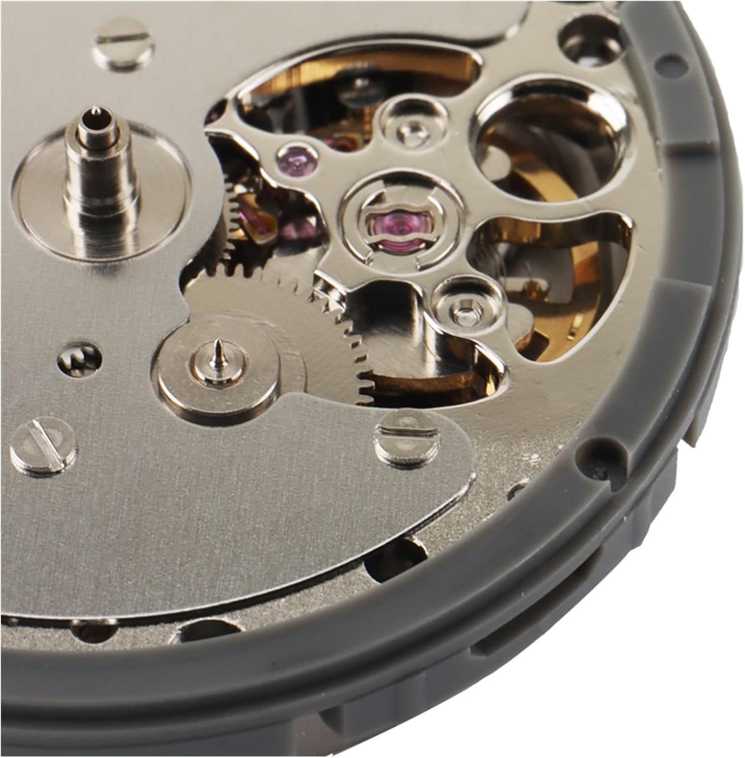 24 Jewels Automatic 3 Hands 24-Hour Mechanical Watch Movement with Open Balance Repair Tool kit