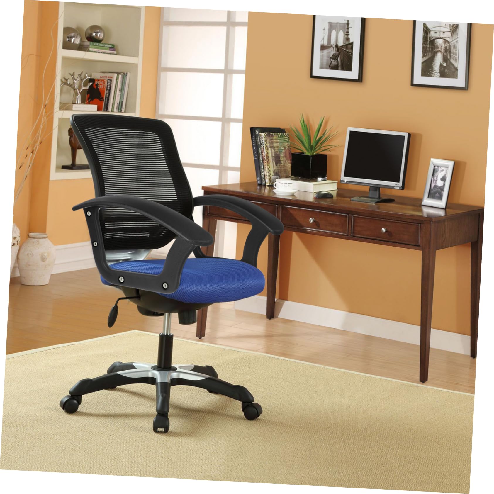 Braccioli di Ricambio per Sedia Ufficio Neri Plastica 2 Pezzi | Computer Chair e Home Chair, Forma Semplice Classica, Presa Confortevole e Adattamento a Molte Sedie