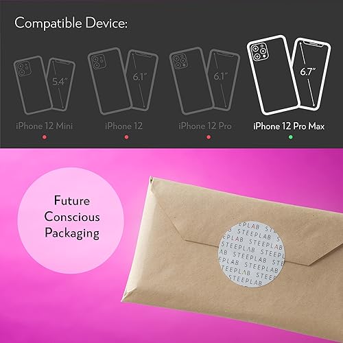 Miniatura 7 de SteepLab Funda con resaltador de neón para iPhone, funda Grippy Jelly con bolsillos protectores de aire (morado vivo saturado, iPhone 12 Pro Max)