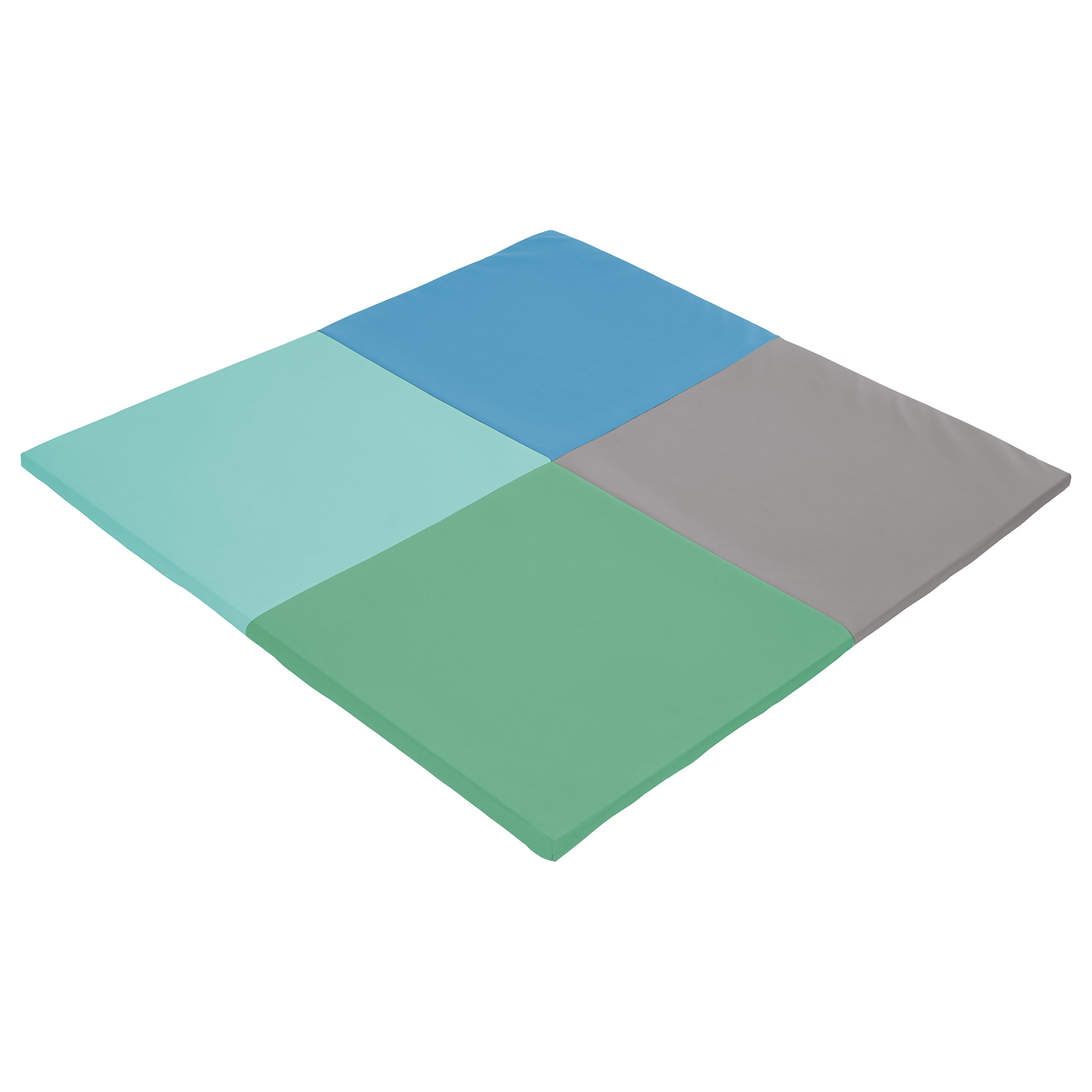 Factory Direct Partners 10392-CT SoftScape Squares Activity Mat for Infants and Toddlers, Tummy Time for Babies, Soft Foam Colorful Play - Contemporary