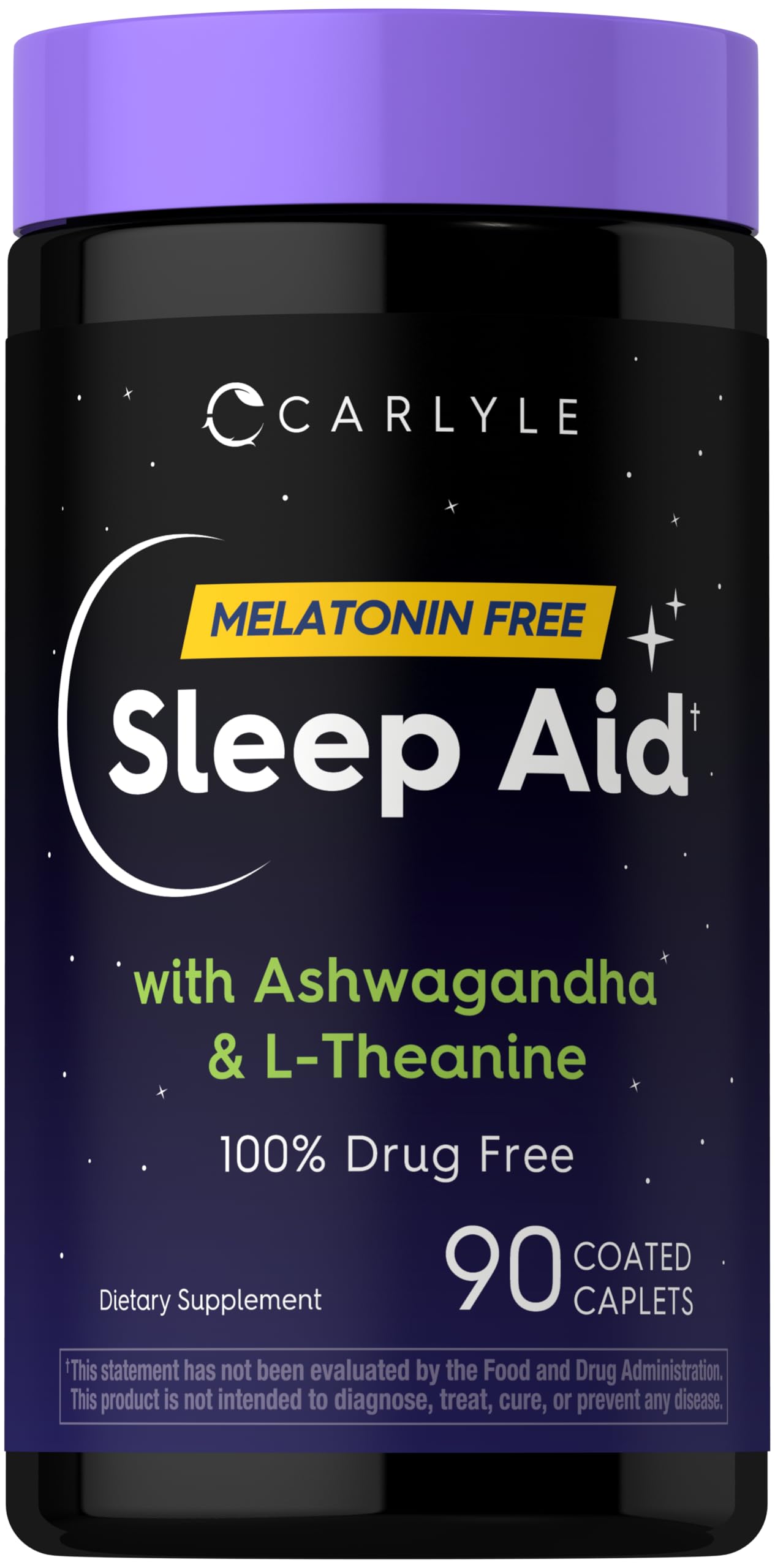 Carlyle Sleep Aid Supplement | 90 Caplets | Melatonin Free