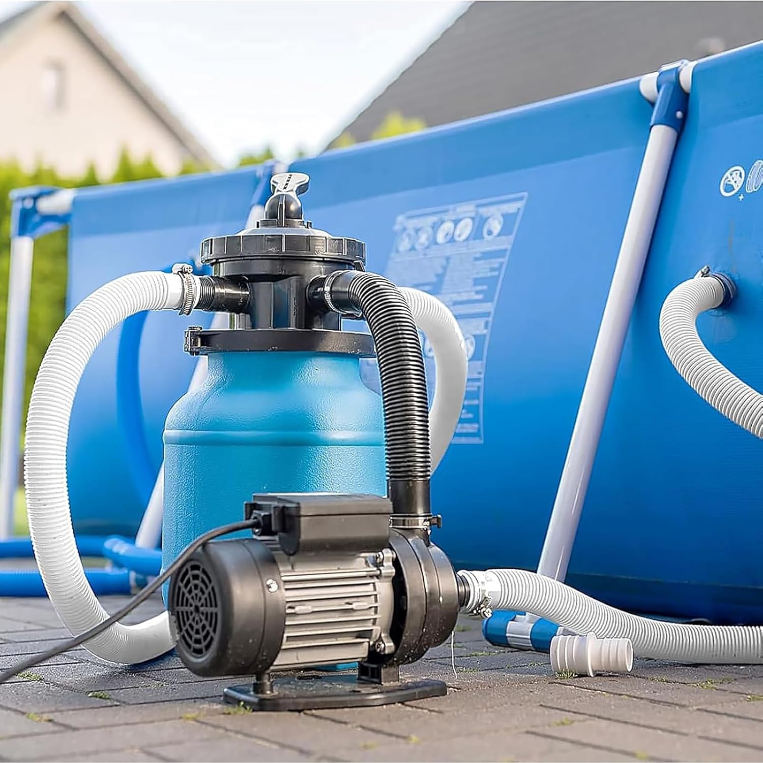 1.5” Above Ground Pool Hose Replacement – Pool Pump Hose, Compatible with Intex, Coleman & Summer Waves Filters (2 PACK White)