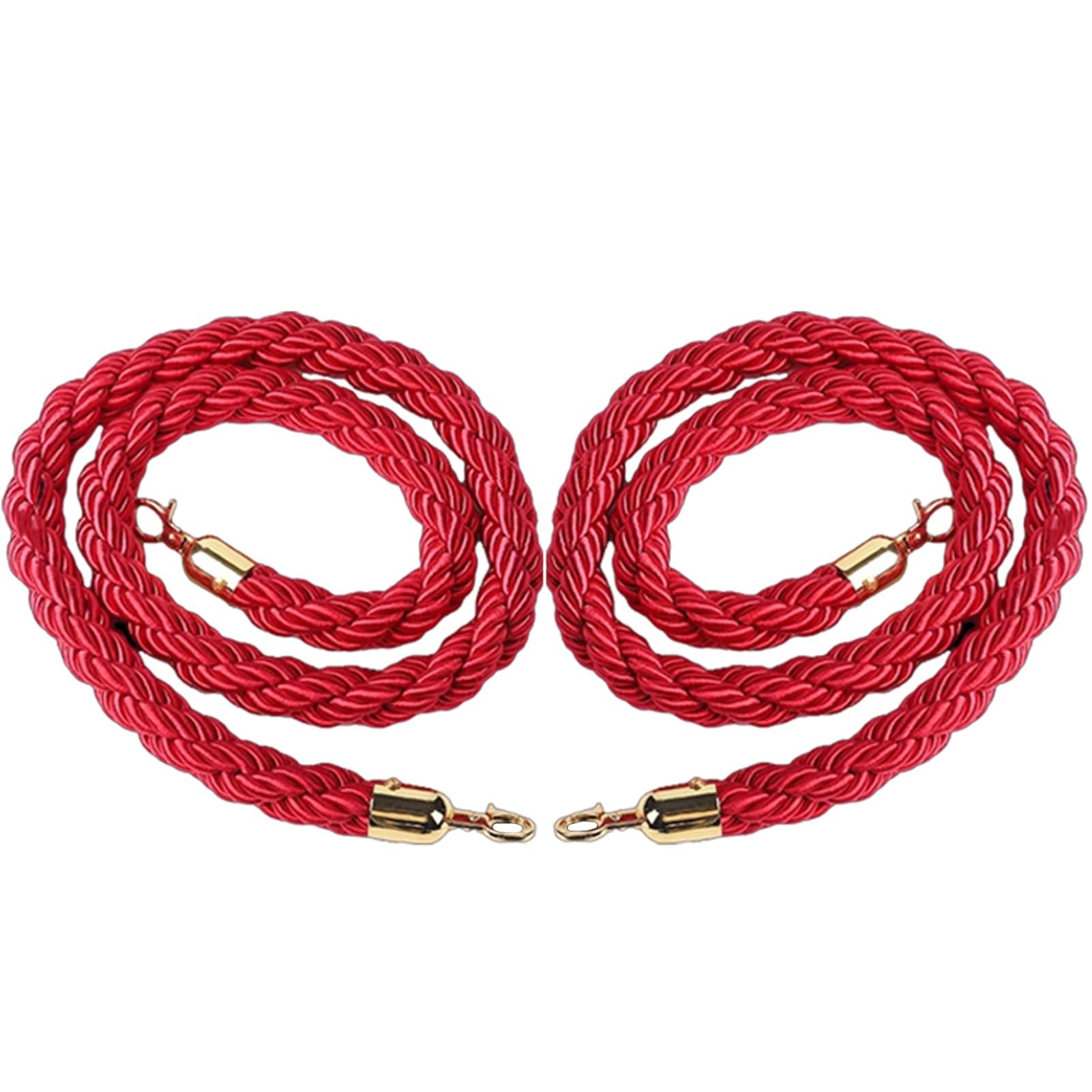 Corde en velours rouge évite le désordre des files d'attente avec crochets en D