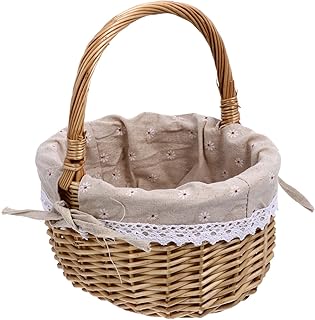 jojofuny 1 Peça Cesta De Piquenique Cesta De Marinhas Alça Decorativa Cesta De Piquenique Cesta De Rattan Alça Cobertor Cesta De Presente Cestas Para Brinquedos Crianças Cesta De