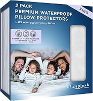 Vista 1 de UltraPlush - Juego de 2 protectores de almohada impermeables para cama king