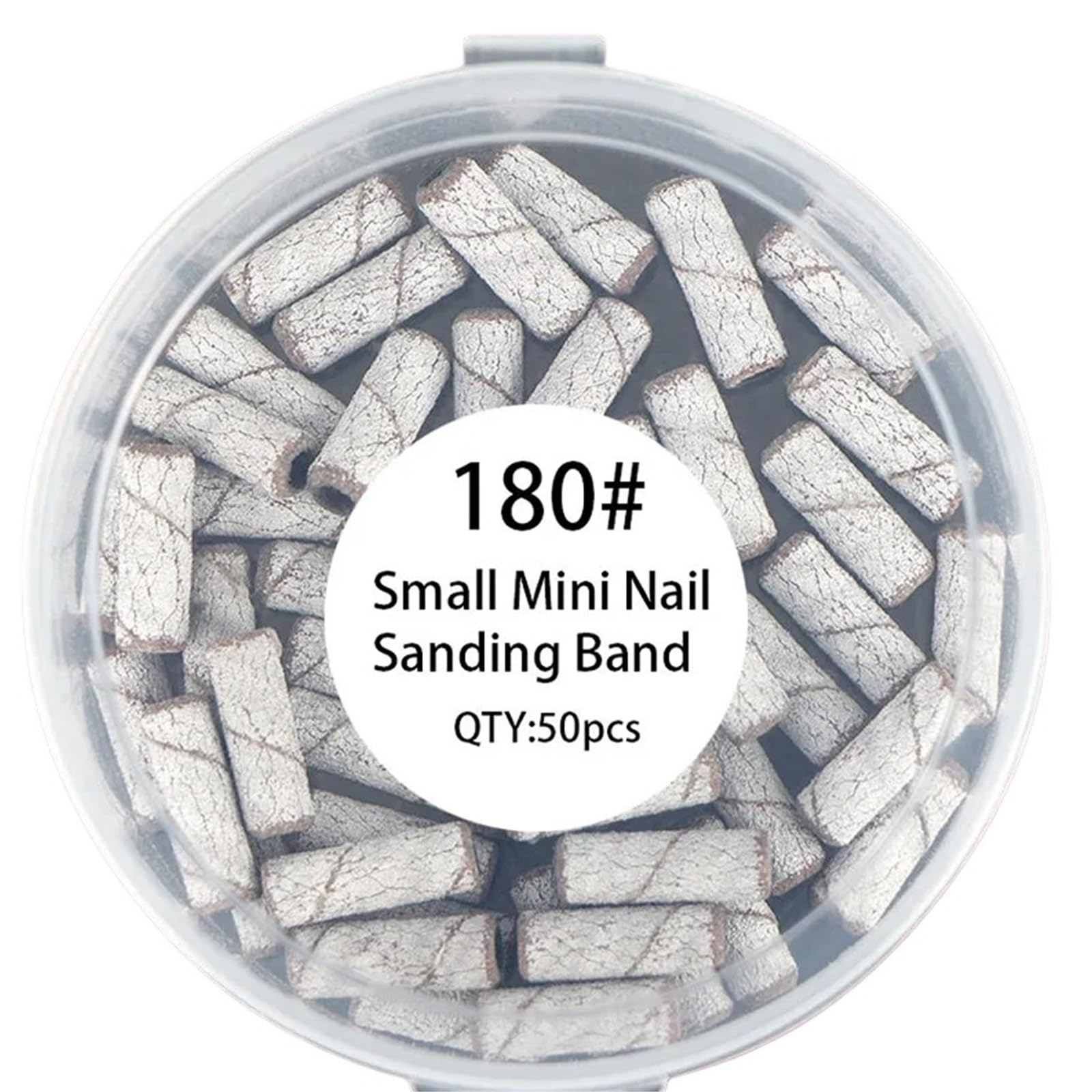 SchleifbäNder FüR NäGel 50 Stück for Nagelbohrer, mittlere Körnung, Nagelfeilen-Bits for Nägel, Gel, Maniküre für Maniküre(180Grit-50pcs)
