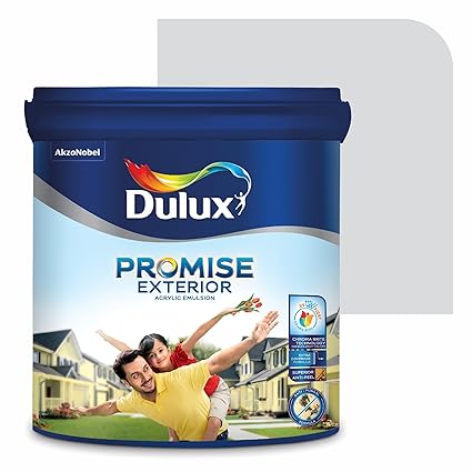 Dulux Promise Exterior Emulsion Paint (10L, White Wisteria) | Ideal for Exterior Walls | Smooth Finish | Anti-Peel & Anti-Crack | Long-Lasting Colors