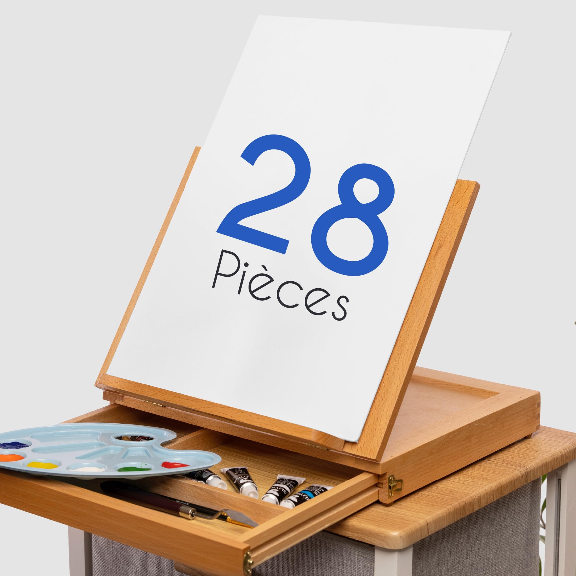Toile peinture - Set de 28 Canvas - Toile a peindre Multi Tailles - 13x18, 20x25, 24x30, 30x40 - Toile Vierge Tout Type de Peinture