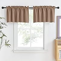 Vista 59 de NICETOWN Cortinas elegantes con caída de cascada para dormitorio, cortinas con jareta para barra estilo granja para sala de estar, cortinas rústicas