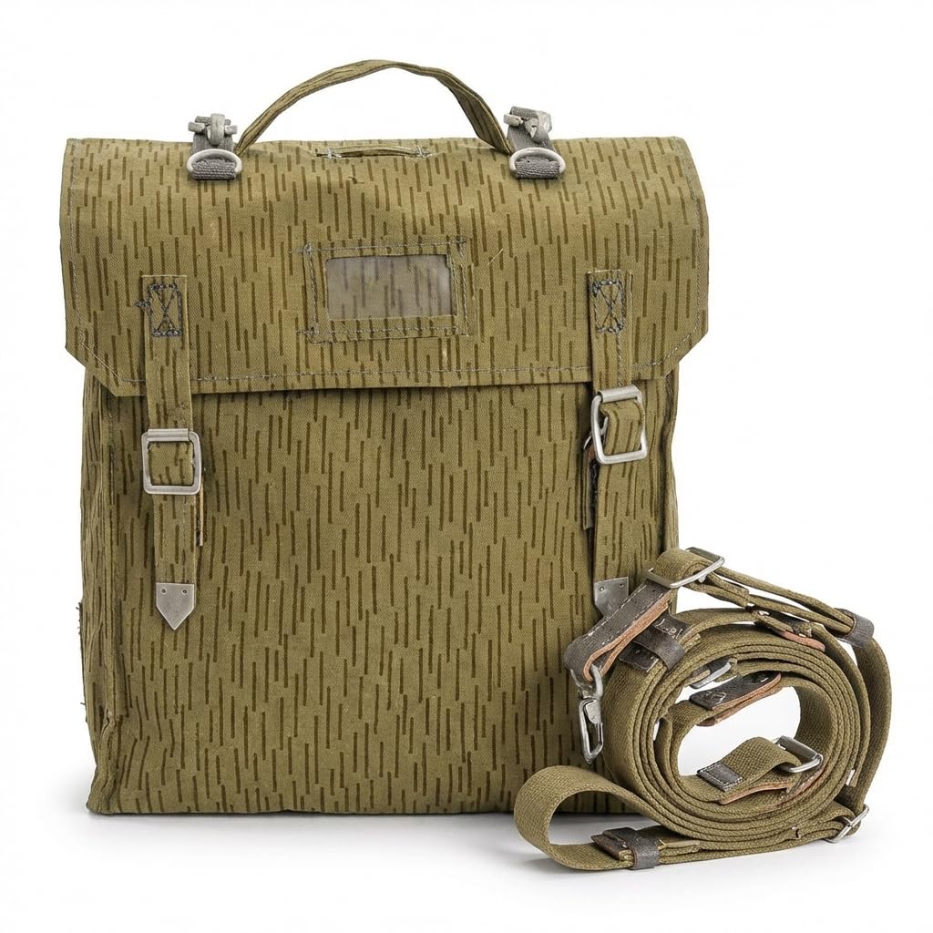 Tragetasche NVA – Robuste Stofftasche in Olivgrün mit Geschirr - Original | Langlebige Tasche im klassischen Stil – Vielseitig für Arbeit, Freizeit & Outdoor